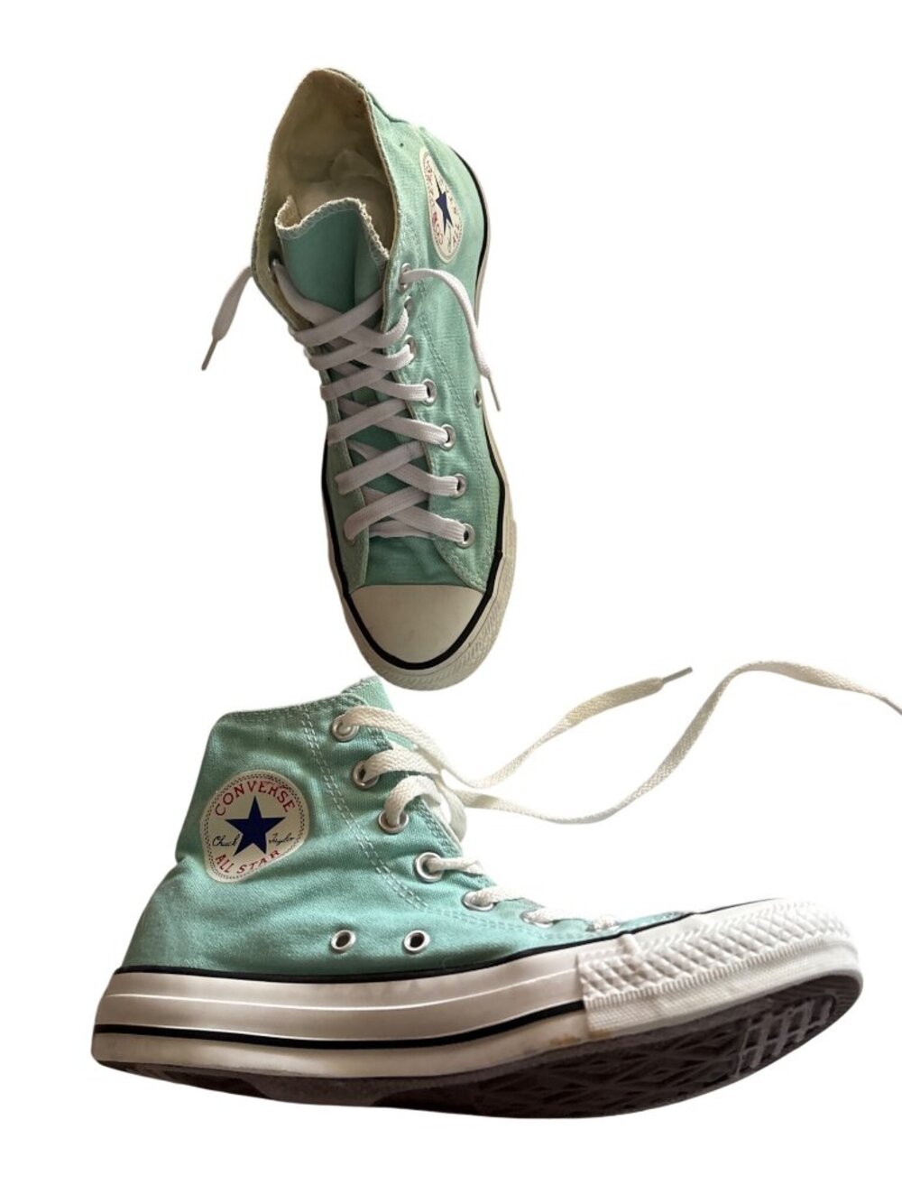 Converse Chuck Taylor All Star High-Top Sneakers Mint Green Canvas Women 8 Men 6